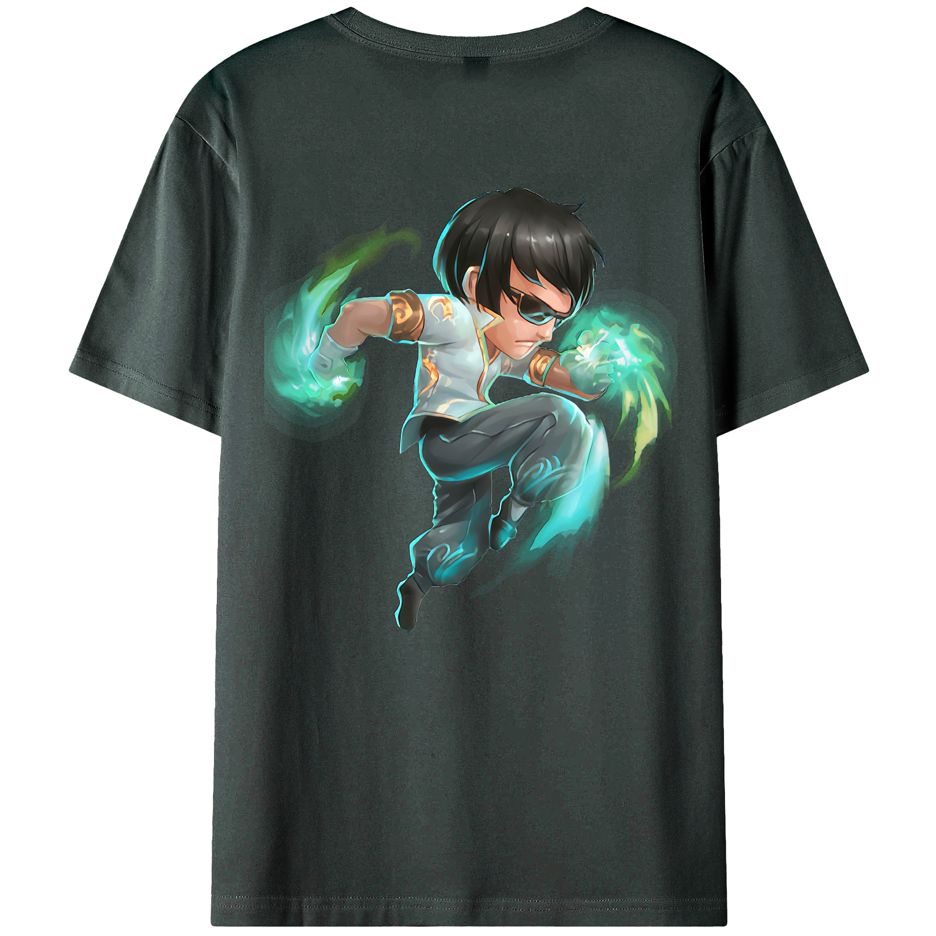 （画像用） リーグ・オブ・レジェンド League of Legends LOL 綿100％ メンズ半袖Tシャツ（バックプリント） 通気性